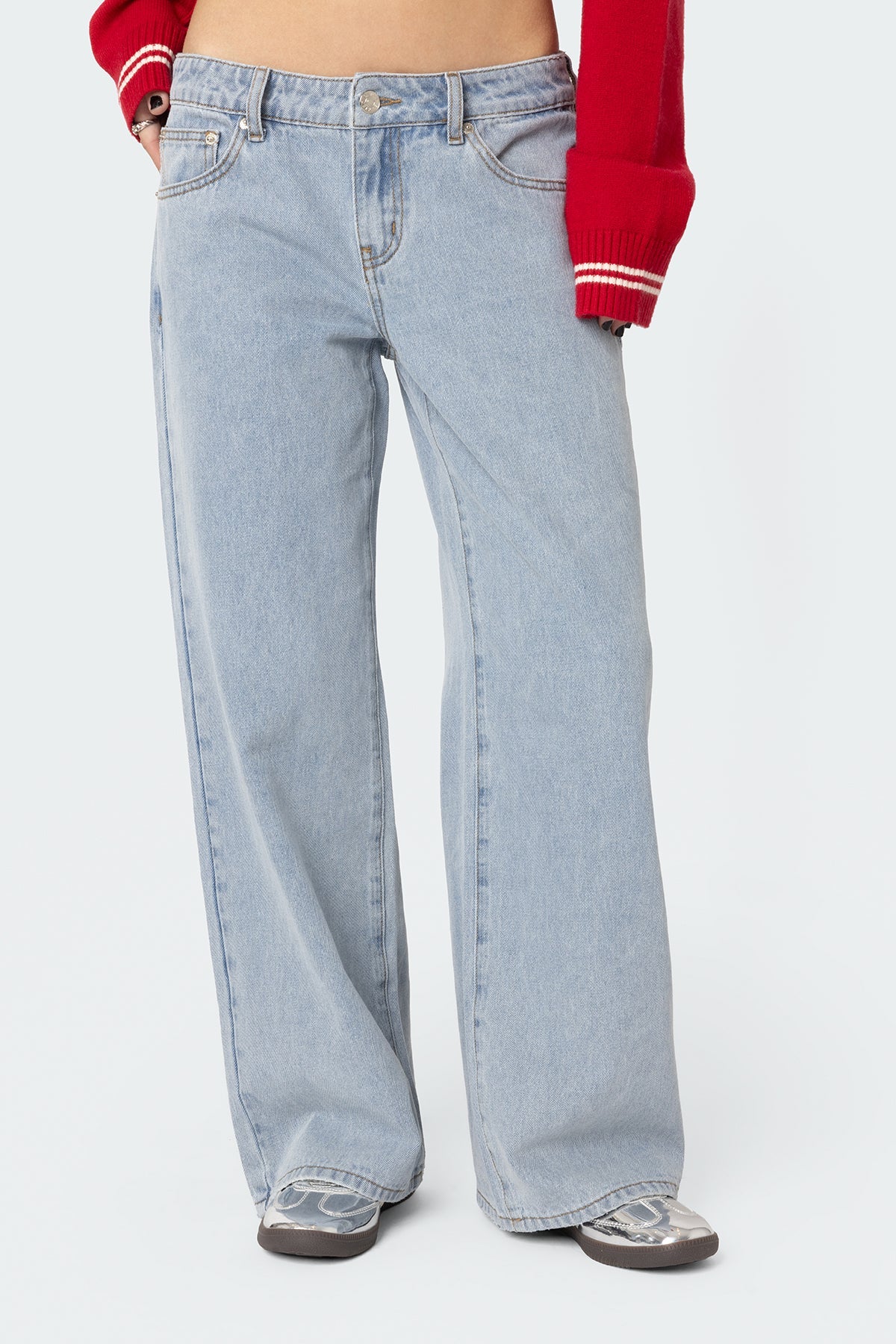 Lynn Washed Low Rise Jeans