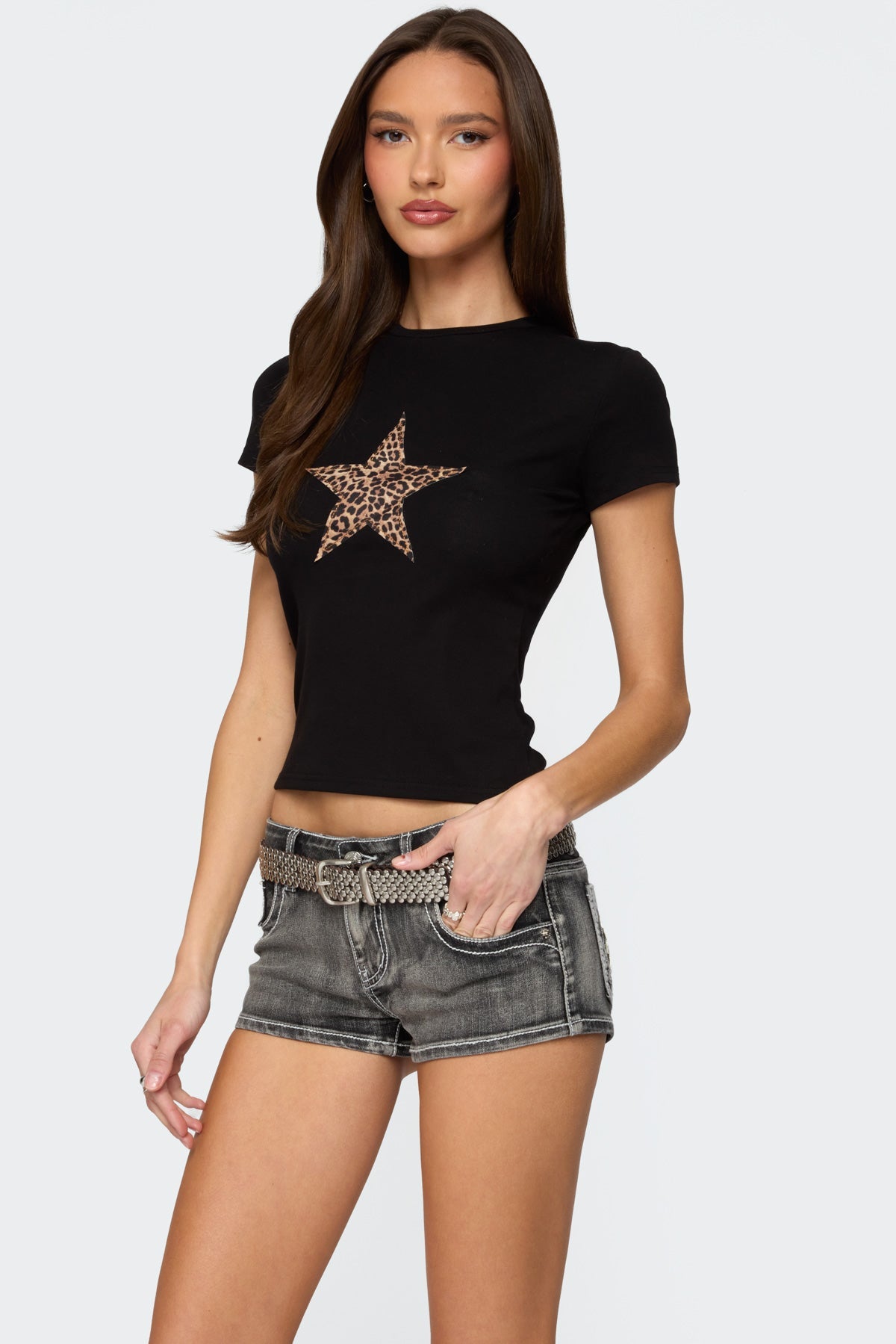 Alia Leopard Star T Shirt