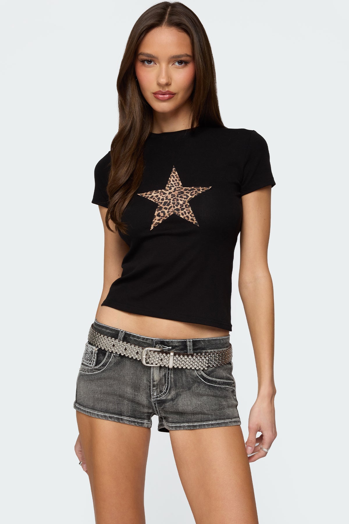 Alia Leopard Star T Shirt