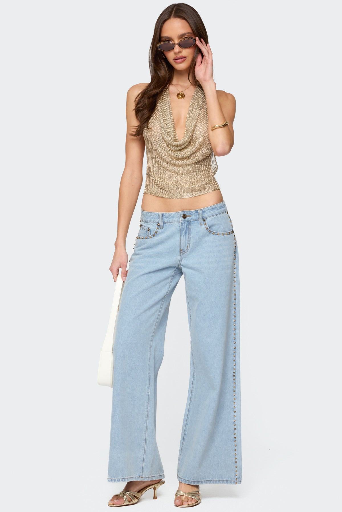 Cowl Neck Backless Top