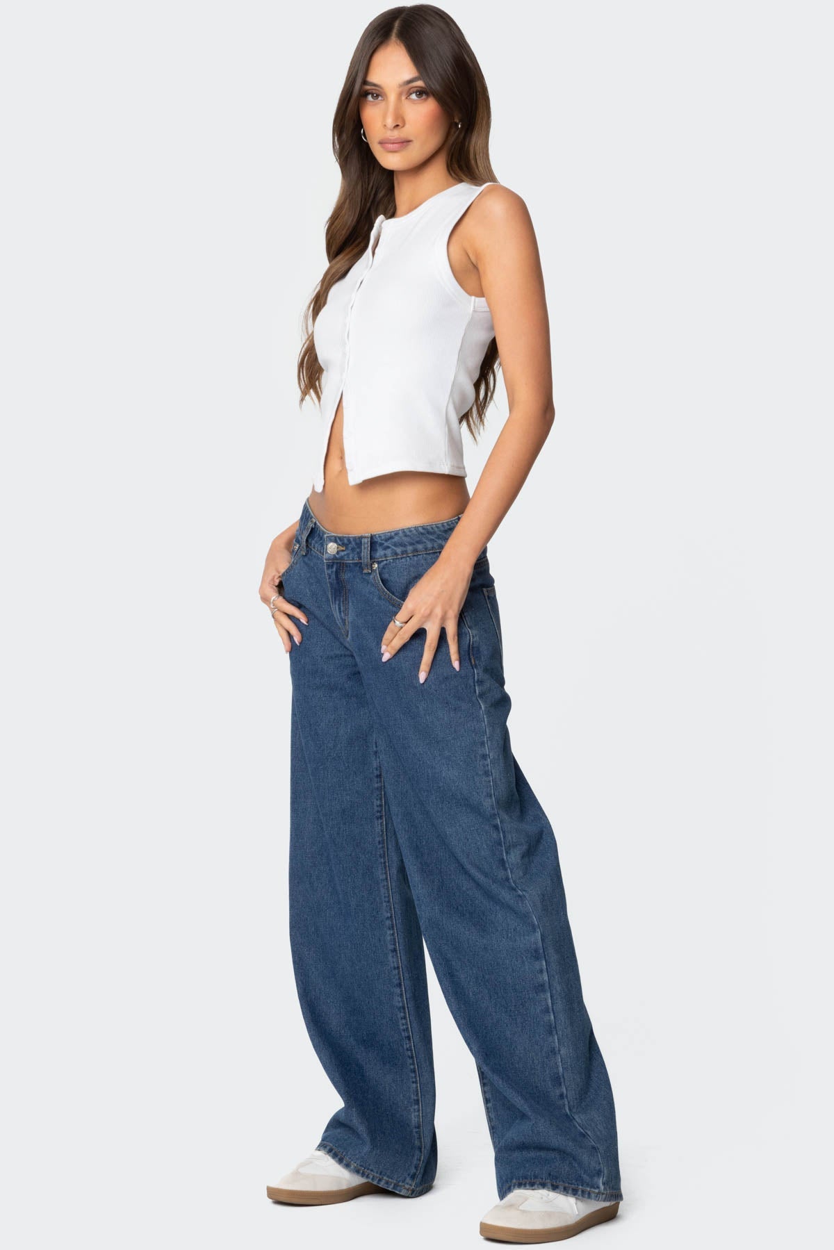 Lynn Washed Low Rise Jeans