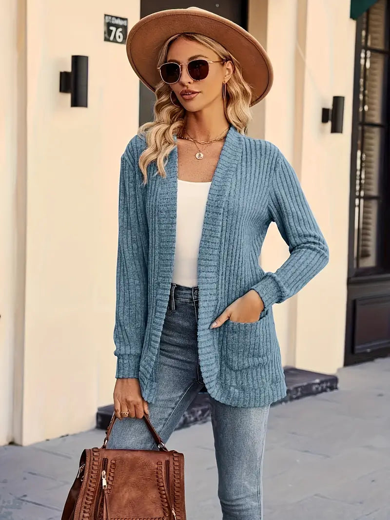 Evelyn - Stylish Cardigan Grey