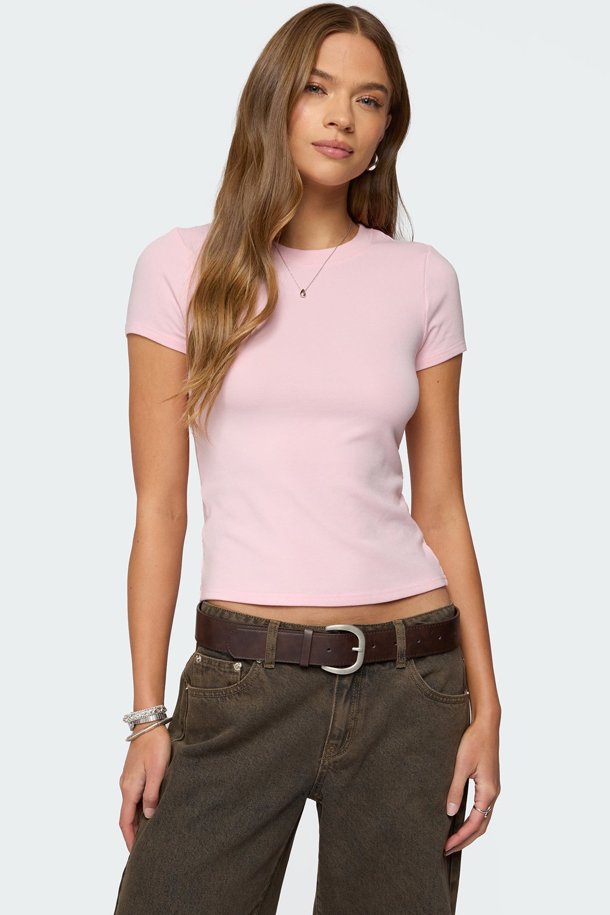 Maria Ribbed T Shirt