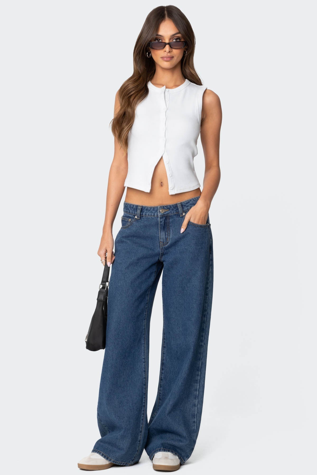 Lynn Washed Low Rise Jeans