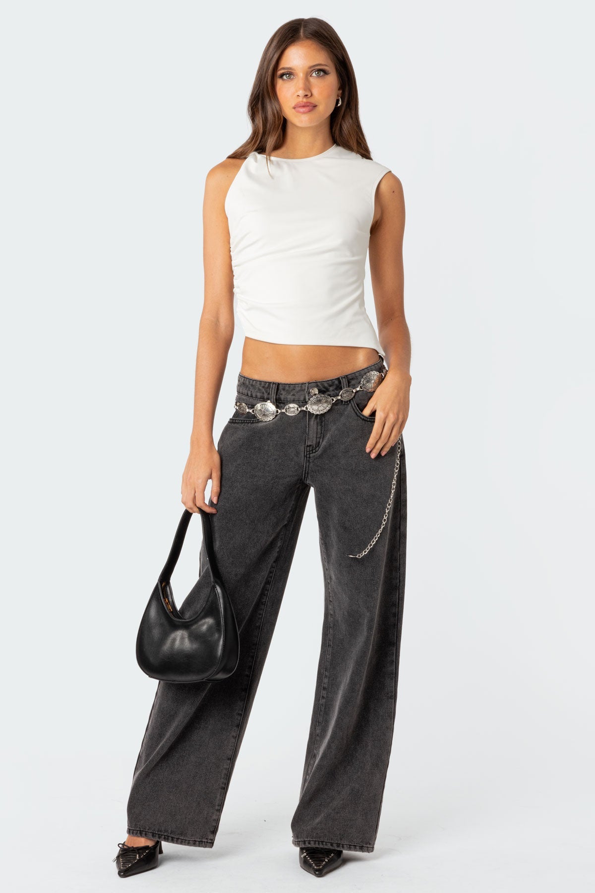 Lynn Washed Low Rise Jeans