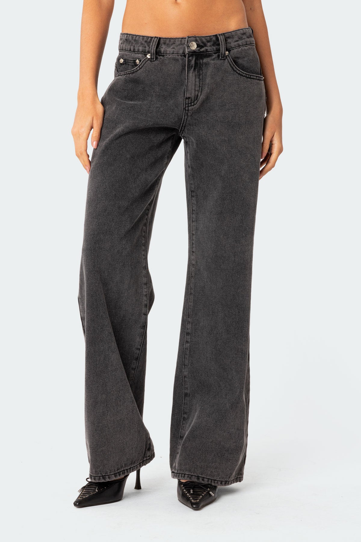 Lynn Washed Low Rise Jeans