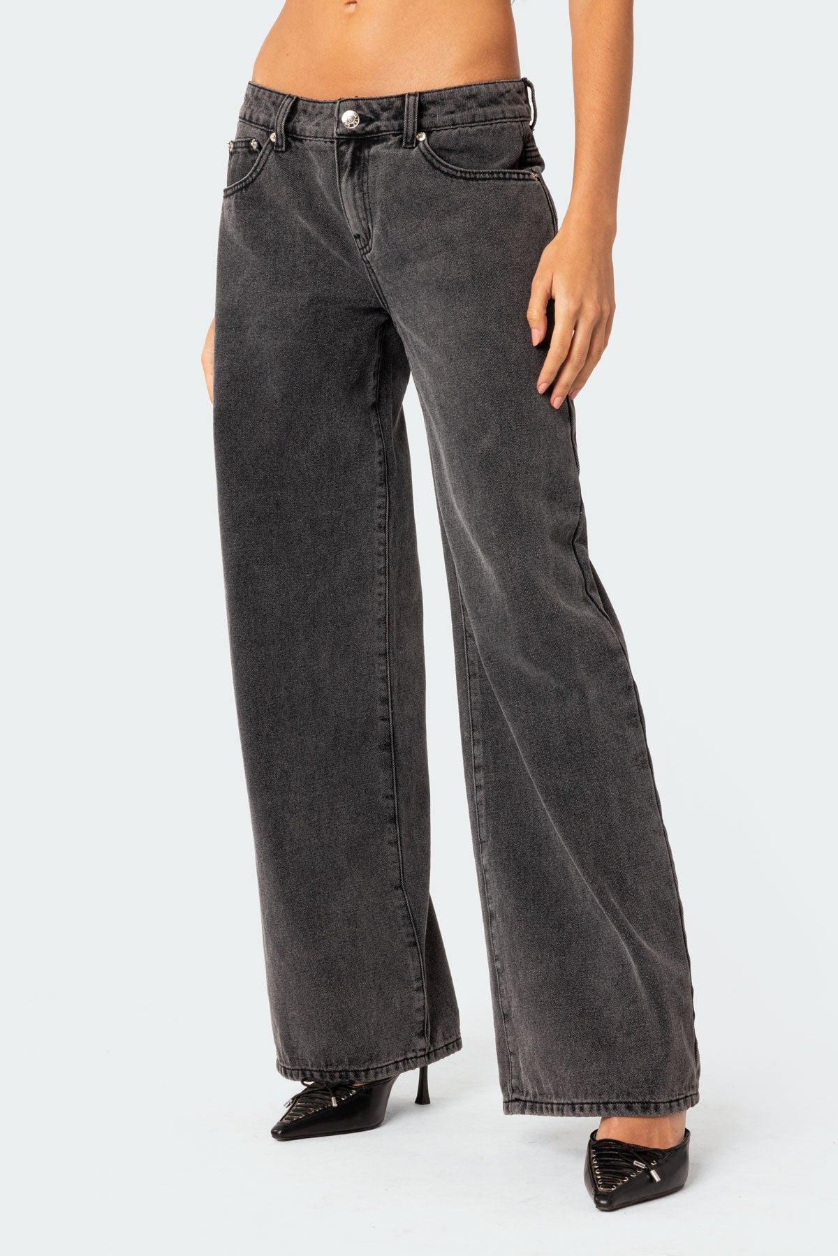 Lynn Washed Low Rise Jeans